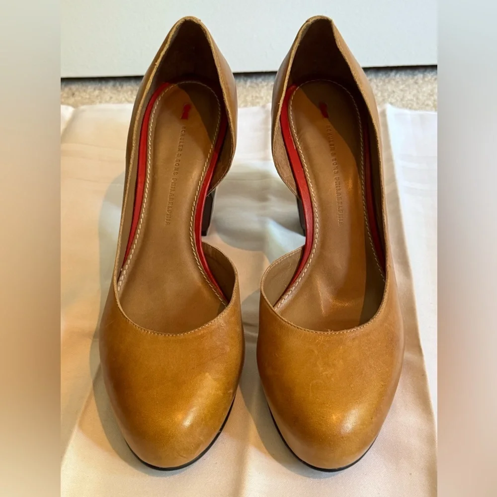 Anthropologie by Schuler & Sons Bookbinder Platform Heels in Tan - Picture 6 of 12